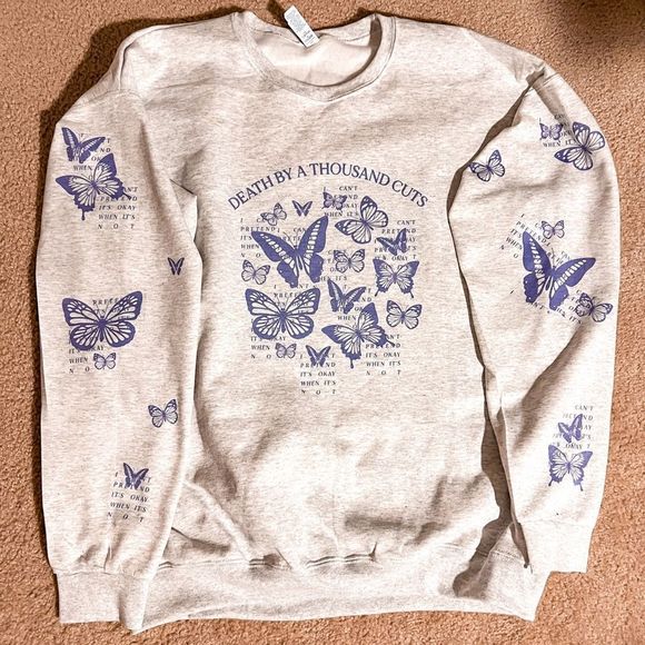 Taylor Swift Death by a Thousand Cuts Crewneck BRAND NEW MADE TO ORDER - Picture 1 of 1